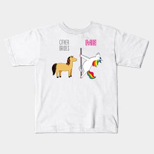 Bride To Be Funny Unicorn Bride Kids T-Shirt